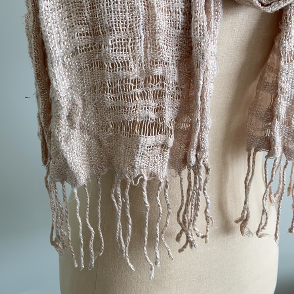 Tan Frayed Scarf - Picture 3 of 4